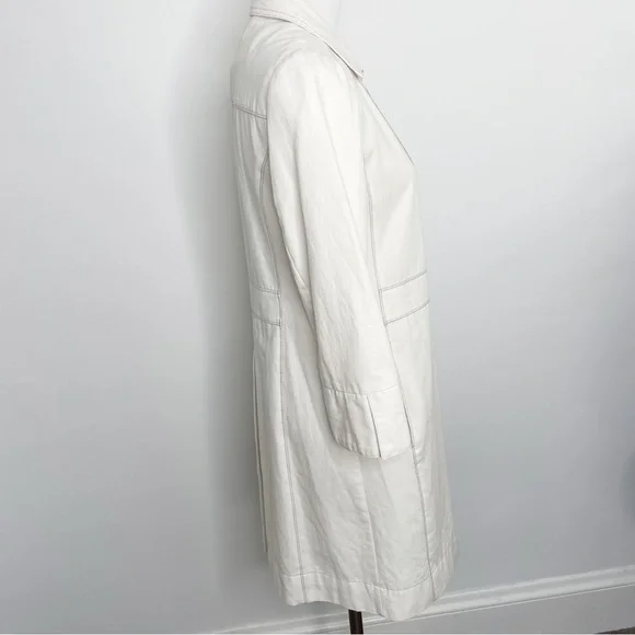 Anthropologie Burning Torch Hand Beaded Embellished Ivory Cotton Jacket Coat